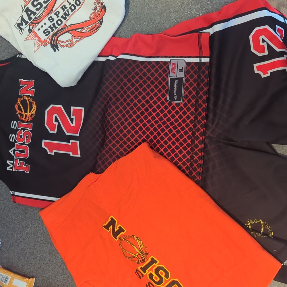 Mass Fusion uniform and shirts